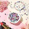 Rainbow ABS Plastic Imitation Pearl Beads OACR-CJ0001-02-5