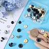SUNNYCLUE 54Pcs 9 Style Flat Round 304 Stainless Steel Stud Earring Settings STAS-SC0006-66-3