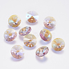 Faceted Glass Rhinestone Charms RGLA-F049-12mm-371PS-1