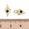 Brass Micro Pave Cubic Zirconia Charms KK-C051-06G-04-3