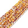 Electroplated Synthetic Moonstone Beads Strands G-F143-A02-M-2