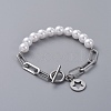 Pentacle Charm Bracelets BJEW-JB04947-01-1