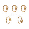 Brass Screw Carabiner Lock Charms ZIRC-E164-09G-1