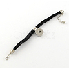 Cotton Waxed Cord Snap Bracelet Making BJEW-R061-01-2