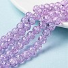 Spray Painted Crackle Glass Beads Strands CCG-Q002-8mm-04-1