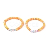 Polymer Clay Heishi Beads Stretch Bracelets BJEW-JB05711-2