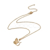 Initial Letter with Butterfly Pendant Necklace NJEW-C026-01G-D-2