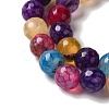 Dyed & Heated Natural Dragon Veins Agate Beads Strands G-P539-A01-21-4