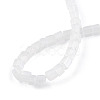 Transparent Frosted Glass Bead Strands GLAA-N047-08-B10-4