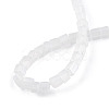 Transparent Frosted Glass Bead Strands GLAA-N047-08-B10-4