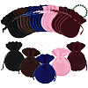 Nbeads 40pcs 4 colors Gourd Velvet Bags TP-NB0001-65-1