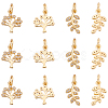SUPERFINDINGS 12Pcs 2 Style  Brass Micro Pave Clear Cubic Zirconia Pendant KK-FH0004-15-1