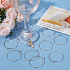 Beebeecraft 100Pcs 316 Surgical Stainless Steel Wine Glass Charms Rings STAS-BBC0003-17B-4