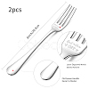 Globleland 1 Set 2Pcs 304 Stainless Steel Fork AJEW-GL0001-19-069-2