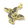 Brass Micro Pave Cubic Zirconia Pendants KK-Z042-18G-01-2