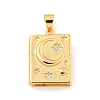 Rack Plating Brass Micro Pave Cubic Zirconia Locket Pendants KK-Z048-04G-1