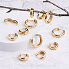 YILISI 6 Pairs 3 Styles Brass Huggie Hoop Earrings EJEW-YS0001-01-12