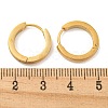 Ion Plating(IP) Frosted 304 Stainless Steel Huggie Hoop Earrings for Women EJEW-C096-31B-G-4