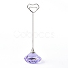 Diamond Shape Glass Name Card Holder DJEW-F009-A04-1
