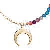 Brass Charm Bracelet & Pendant Necklace Sets SJEW-SZ0001-008G-3