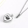Heart with Word Stainless Steel Pendant Necklaces YK3384-1-3