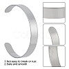 GOMAKERER 10Pcs 304 Stainless Steel Open Cuff Bangles BJEW-GO0001-02A-3