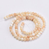 Natural Dyed Yellow Jade Gemstone Bead Strands X-G-R271-6mm-Y17-3