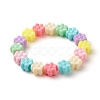Candy Color Acrylic Beads Stretch Bracelet for Kid BJEW-JB07238-2