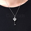 Stainless Steel Heart Key Pendant Necklaces SX1430-1-4