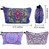 3Pcs 3 Style Polyester Tarp Zip Cosmetic Pouches ABAG-SZ0001-24-2