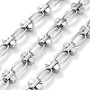 Tarnish Resistant 304 Stainless Steel Oval & Dumbbell Link Chain STAS-B060-02P-1