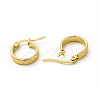 201 Stainless Steel Grooved Arrow Hoop Earrings with 304 Stainless Steel Pin for Women EJEW-M214-15D-G-1