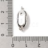 Rhodium Plated 925 Sterling Silver Peanut Bayonet Clasps STER-G038-18P-3