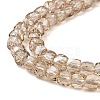 Electroplate Transparent Glass Beads Strands GLAA-C029-03B-08-3