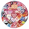 PVC Self-Adhesive Cartoon Love Heart Stickers STIC-PW0020-05-2