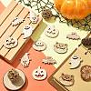 25Pcs Halloween Theme Wood Cabochons WOOD-CJC0005-56-5