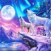 DIY Wolf & Scenery Diamond Painting Kits DIAM-PW0001-252N-1