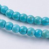 Synthetic Turquoise Beads Strands G-E456-45A-4mm-3