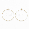 Brass Hoop Earrings Findings KK-S348-244-1