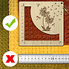 Wooden Square Frame Crochet Ruler DIY-WH0537-003-3