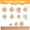 16Pcs 8 Style Eye Theme 304 Stainless Steel Rhinestone Pendants STAS-SZ0002-85G-2