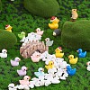 80 Pcs Tiny Ducks Mini Resin Duck Colorful Mini Duck Bulk Fairy Tale Garden Animal Sculpture Resin Duck Image for Miniature Landscape JX344A-7