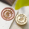 Golden Tone Wax Seal Brass Stamp Head DIY-B079-01G-C-3