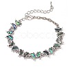 Butterfly Natural Abalone Shell/Paua Shell Link Bracelets for Women FS5984-5-1