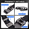 AHADERMAKER 2Pcs 2 Styles Alloy DIY Adjustable Automatic Buckle FIND-GA0003-34A-3