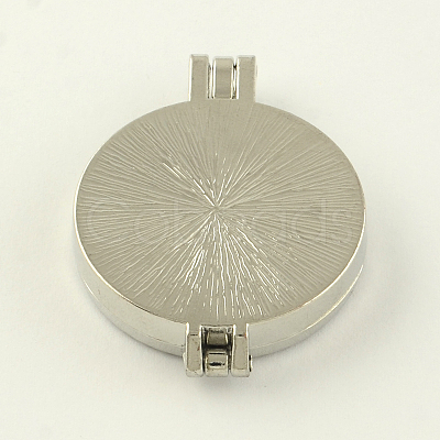 Rack Plating Brass Diffuser Locket Pendants KK-S656-P-1