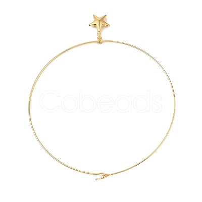 Brass Charm Bangles BJEW-Q350-04A-G-1