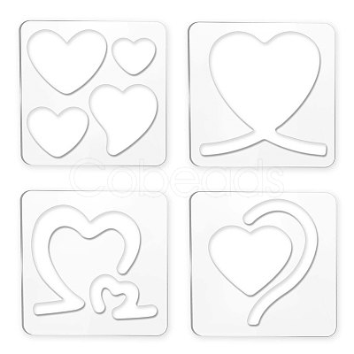 Acrylic Earring Handwork Template TOOL-WH0152-013-1