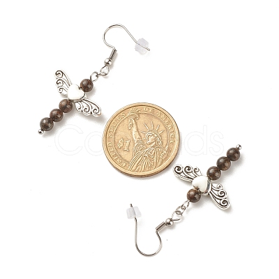 Alloy Angel Dangle Earrings EJEW-JE04872-1