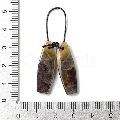 2Pcs Natural Mexican Agate Pendants G-B105-01F-1